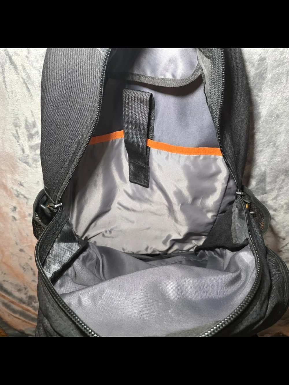 Jansport Boost Black Backpack with Orange Trim